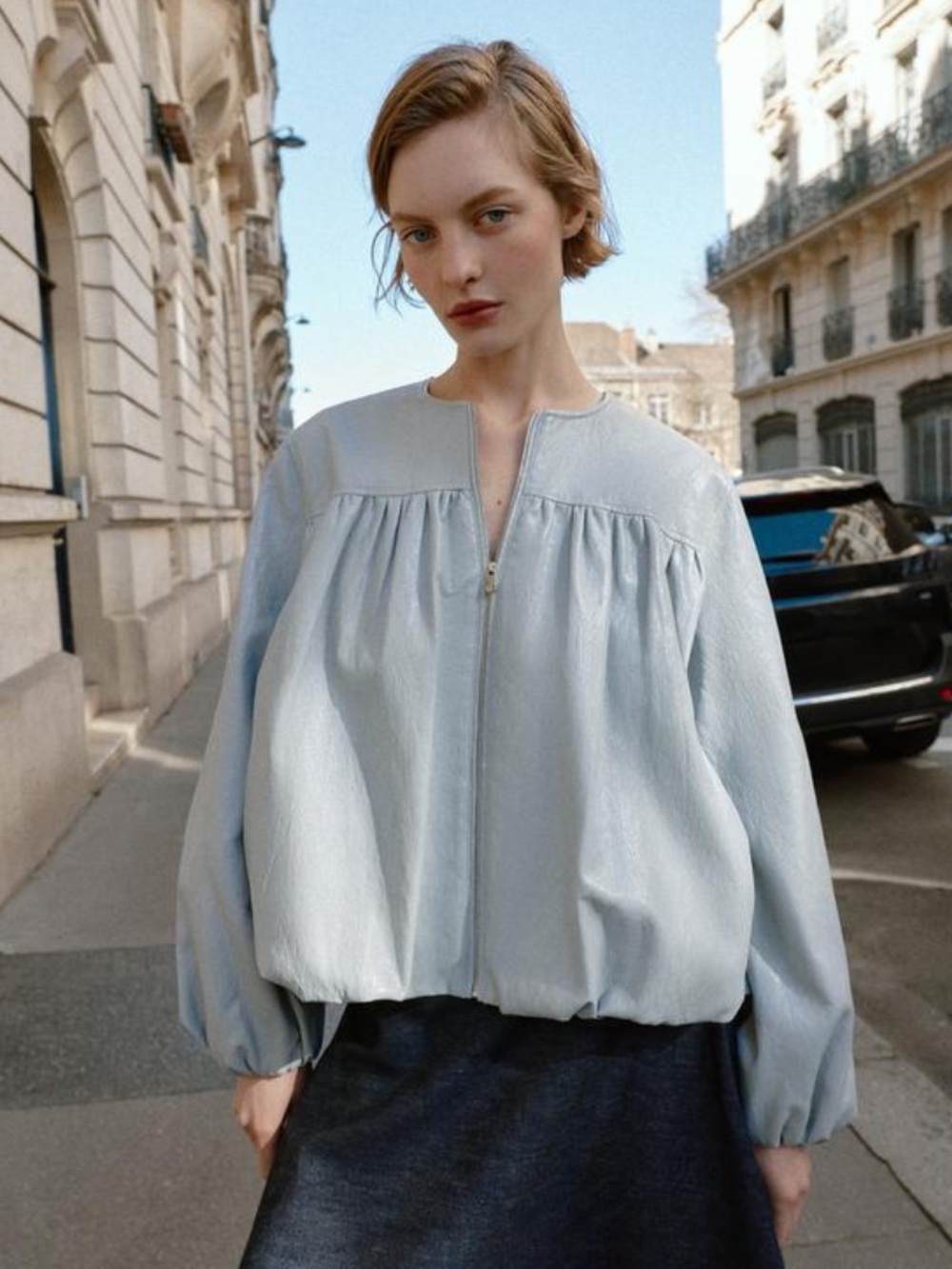 Zara Dark Indigo Midi Skirt